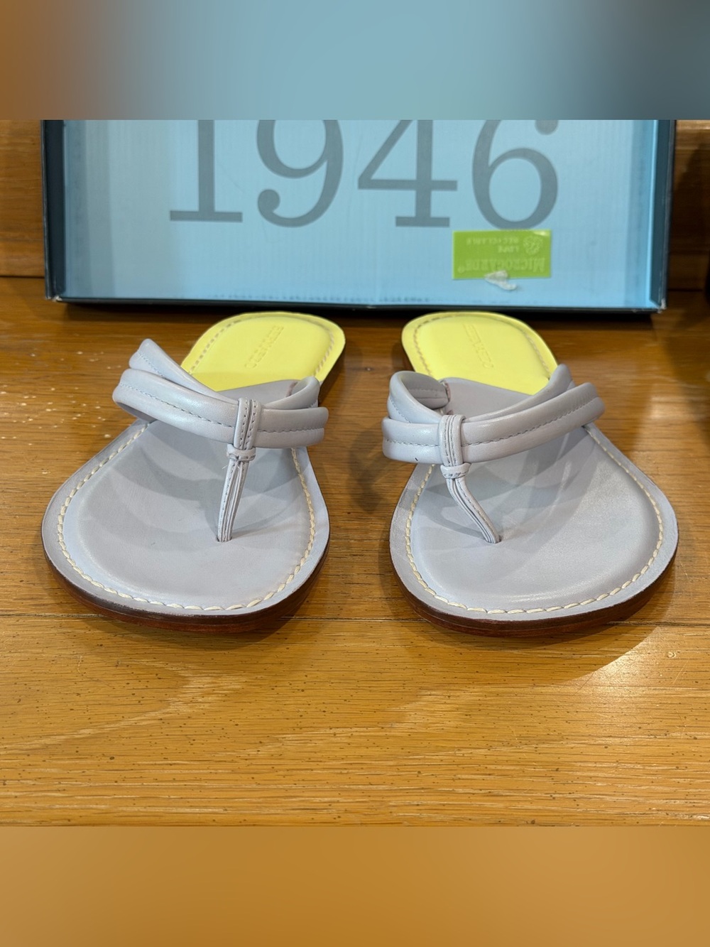 Bernardo Miami Sandals in Lilac Gray w/Two Tone Lilac Gray & Citrus Insole